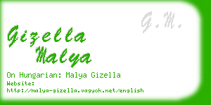 gizella malya business card